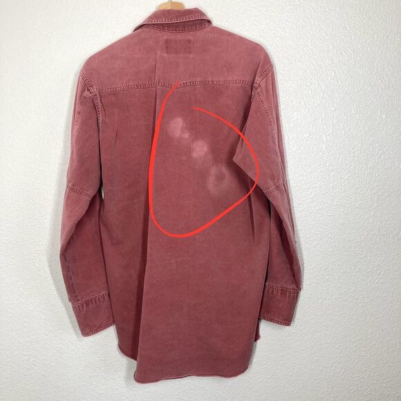 Wrangler Shirt Mens 15.5-35 Medium Pink red Denim Western Snap Long Sleeve - Picture 5 of 16